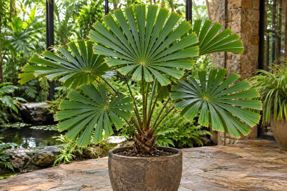 Licuala ramsayi - Australian Fan Palm in pot