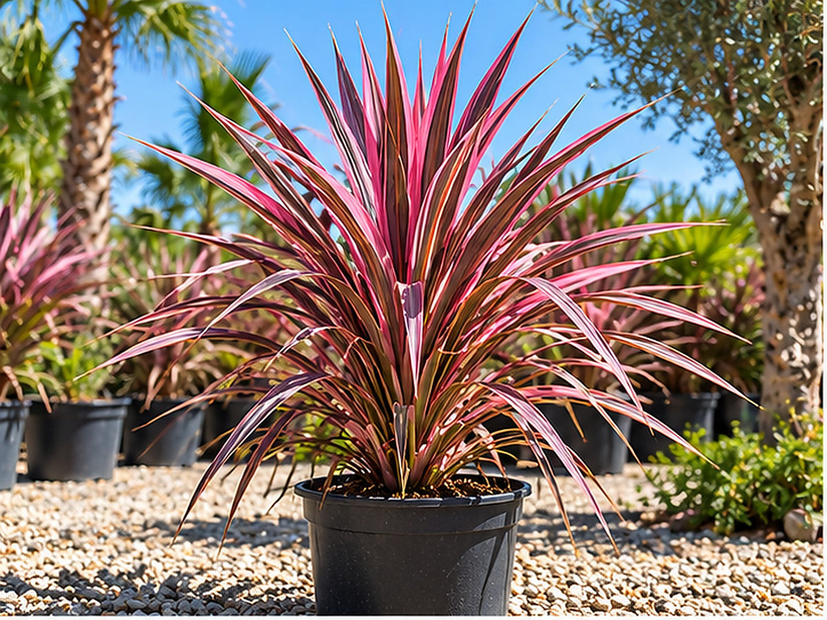 Cordyline Pink Passion - Roze koolpalm als compacte roze plant in pot