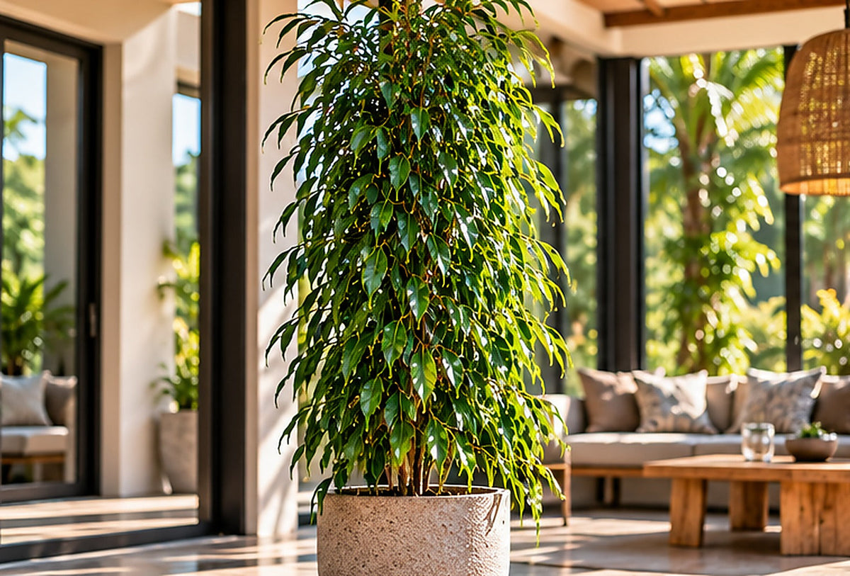 Ficus benjamina Columnar in helder interieur