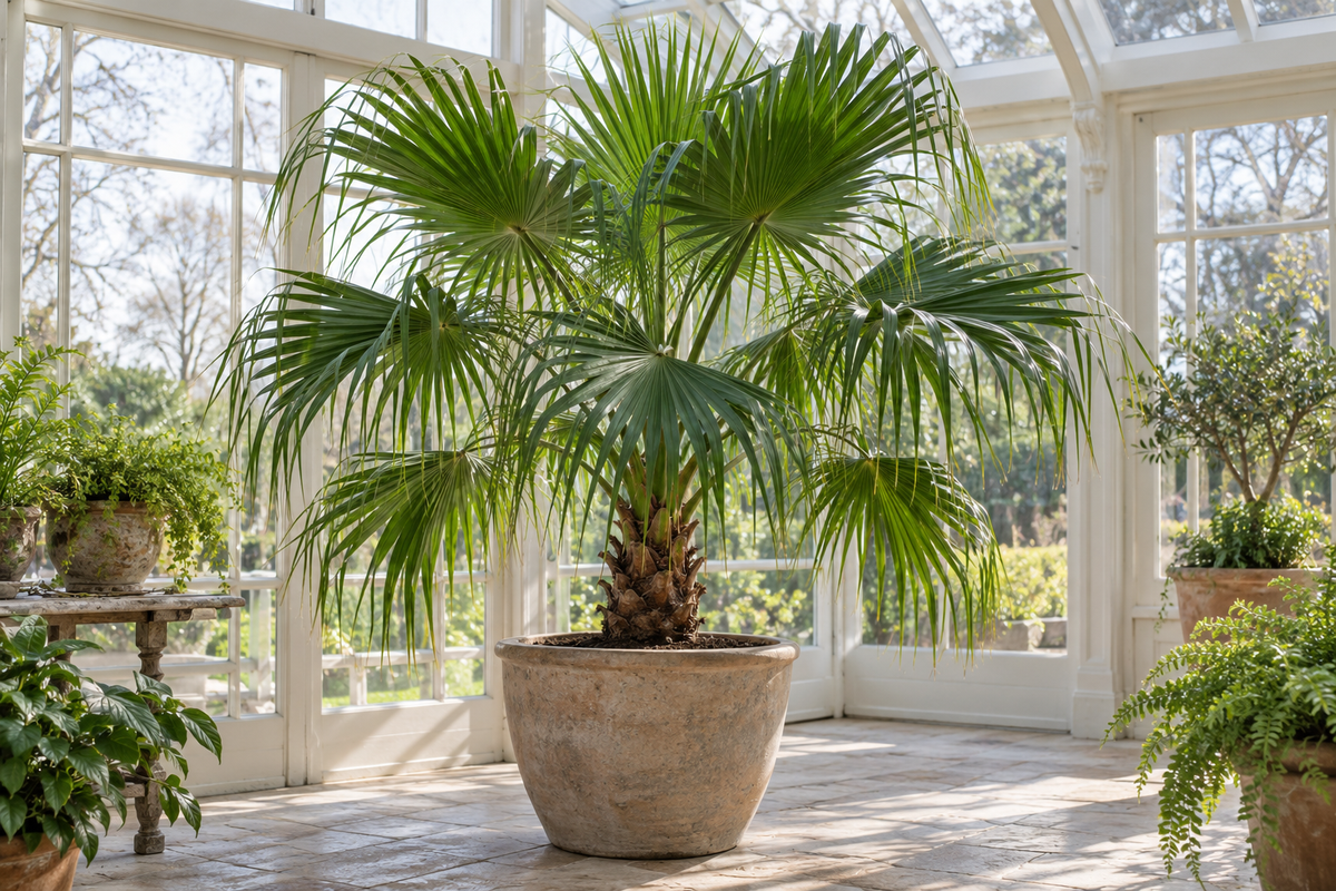 Livistona chinensis - Chinese schermpalm in pot