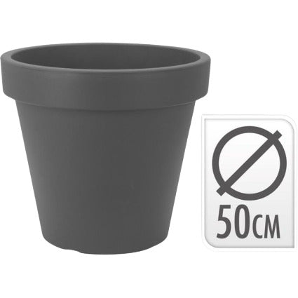 Flowerpot Round Anthracite 50cm