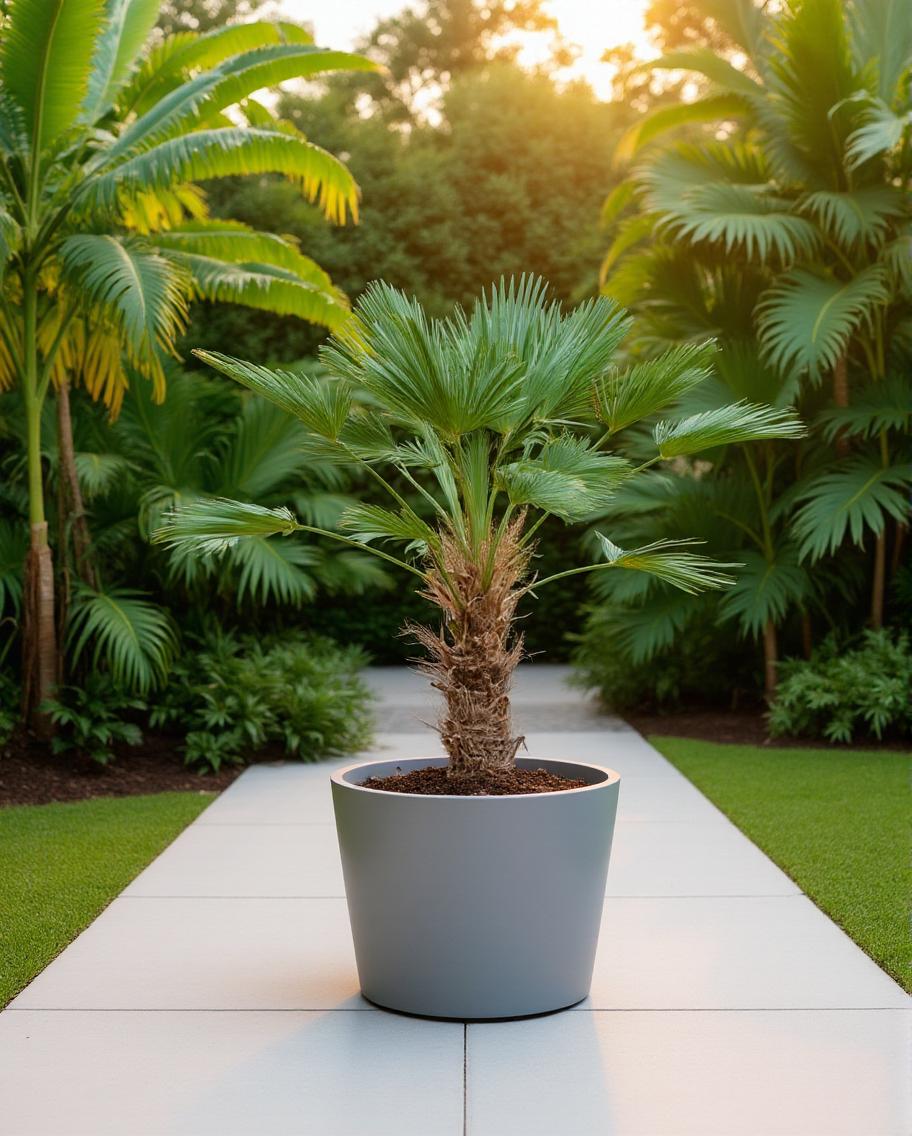 Trachycarpus wagnerianus - Chinese Waaierpalm